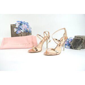 Sophia Webster Rosalind Rose Gold Leather Heels DEFECT!